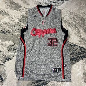 LA Clippers Jersey Men 2XL Gray Blake Griffin 32 Adidas Basketball NBA Geometric